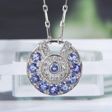 Zonder minimumprijs - Ketting met hanger Zilver, Platina,, Sieraden, Tassen en Uiterlijk, Antieke sieraden