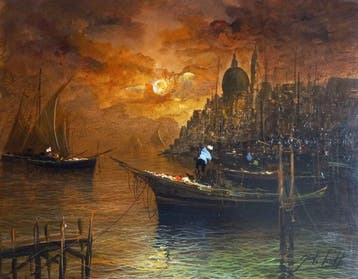 Guido Vuotto (1964) - Pozzuoli al tramonto (napoli)