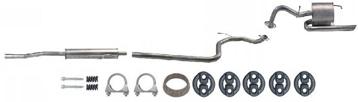 Uitlaatset, Einddemper + Tussendemper Toyota Yaris Hatchback, Auto-onderdelen, Uitlaatsystemen, Nieuw, Verzenden