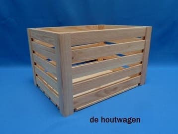opberkrat met latten - fietskrat - stevige houten krat, Minder dan 50 cm, Nieuw, Minder dan 50 cm, Ophalen of Verzenden