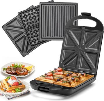 Tosti apparaat - Tosti ijzer - Contactgrill - Wafelijzer - 1, Verzenden, Zo goed als nieuw