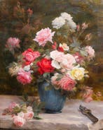 Gustave Bienvetu (1850-1916) - Bouquet of roses