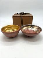 Kyoto Ware Tea Bowls - Theekom (2) - Keramiek - Matcha, Antiek en Kunst