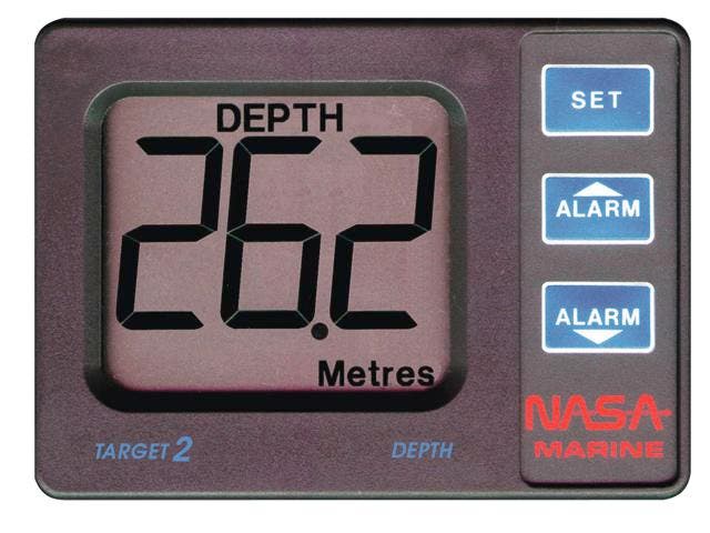 Nasa Target Dieptemeter met alarm signaal - weergave 0,8 tot, Watersport en Boten, Navigatiemiddelen en Scheepselektronica, Ophalen of Verzenden
