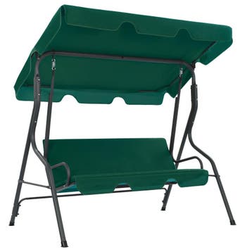 vidaXL Schommelbank 170x110x153 cm stof groen, Verzenden, Nieuw