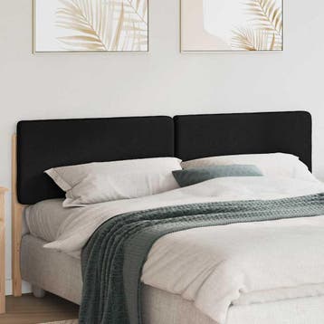 vidaXL Gestoffeerd hoofdbord Bruin en zwart 180 cm Massief, Verzenden, Nieuw, Bruin, Hout