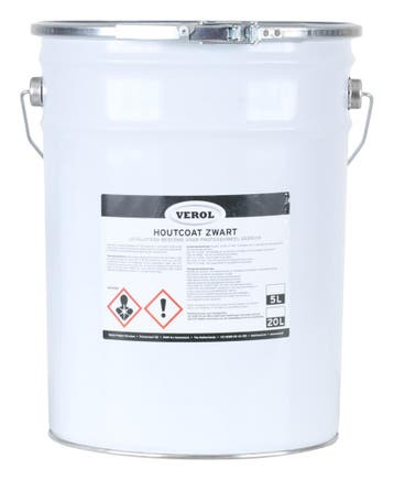 Verol Verol houtcoat zwart 20 ltr, zwart, Verzenden, Nieuw