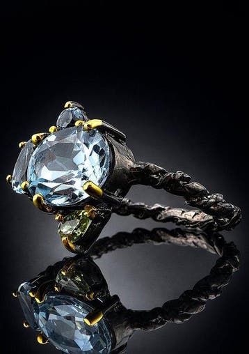 Topaas - Zilver - Ring - Kunstenaarsverklaring