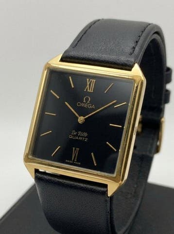 Omega - De Ville Quartz Tank - Black Dial - 1365 Movement -, Nieuw