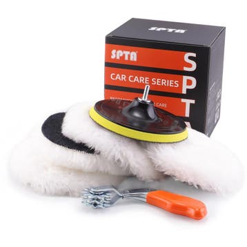 Polijstpads Lamswol 180mm 6-delig | Retourdeal 27% Korting, Auto diversen, Ophalen of Verzenden