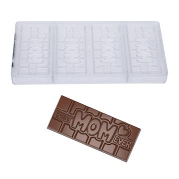 Chocolademal Chocolate World Tablet Best Mom (4x) 118x50mm, Verzenden, Nieuw