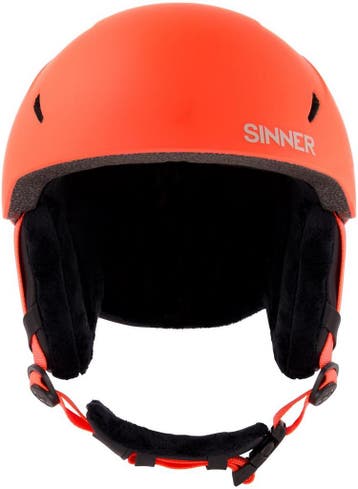 SINNER Crest Unisex Skihelm - MATTE ORANGE NEON - Maat L,, Ophalen of Verzenden, Zo goed als nieuw, SINNER