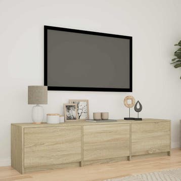 vidaXL TV-kast met LED 165 x 34 x 40 cm Sonoma Eiken, Minder dan 50 cm, Verzenden, Nieuw, Minder dan 100 cm