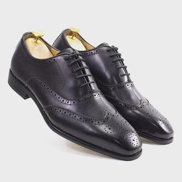 Handgemaakte Heren Leren Wingtip Oxford Schoenen - Klassiek, Verzenden, Nieuw