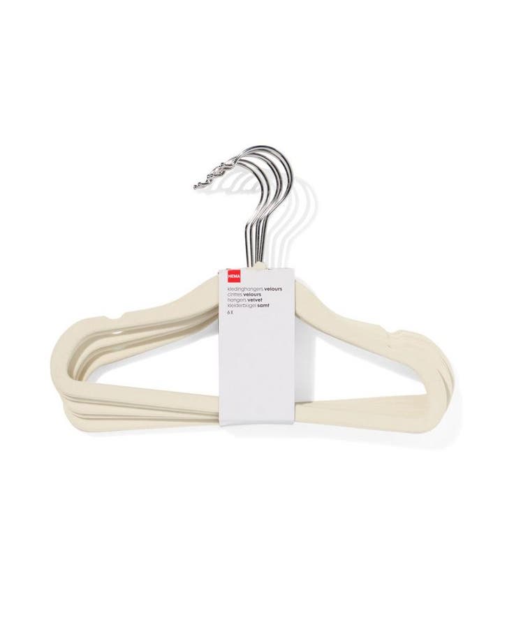 HEMA Kledinghanger klein velours wit - 6 stuks 1+1 gratis, Huis en Inrichting, Kasten | Kledingkasten, Nieuw, Verzenden