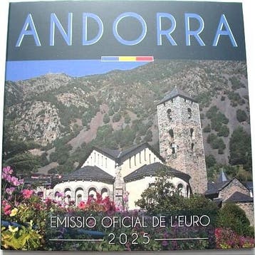 3,88 Euro, munten set 1 Cent 2 Euro (8 Muenz 2025 Andorra, Postzegels en Munten, Munten | Europa | Euromunten, Verzenden