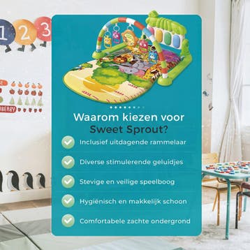 Sweet Sprout Babygym 5 Speeltjes - Inclusief Rammelaar -, Ophalen of Verzenden, Nieuw