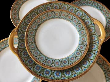 William Guerin & Cie Limoges - Dessertservies (9) -, Antiek en Kunst