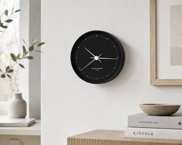 Wandklok - Georg Jensen Deens design - Roestvrij staal -