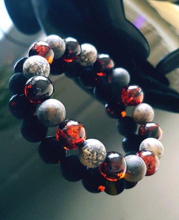 Amber Vintage Baltisch Amber Armband - Ronde Barok Amber