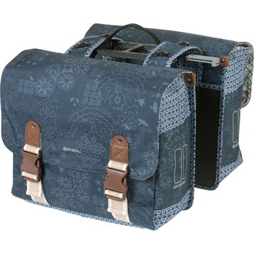 Basil Basil Boheme Dubbele Fietstas 35L – Indigo Blauw – MIK, Fietsen en Brommers, Fietsaccessoires | Fietstassen, Verzenden, Nieuw