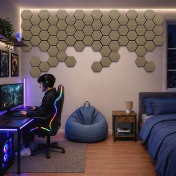 Akoestische panelen Sonic Shield houtlook - donker eiken, Verzenden, Nieuw