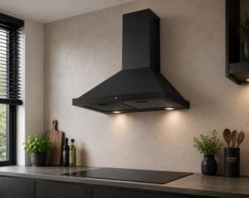 Afzuigkap 60cm Zwart 600m3 led NIEUW, Wandschouwkap, Recirculatie, Nieuw, Ophalen of Verzenden