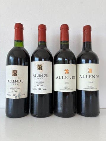 1999, 2001, 2006, 2012 Finca Allende - Rioja - 4 Flessen, Nieuw