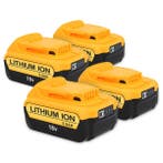 Startset: 4x DeWalt DCB184 XR Li-ion, 123accu huismerk, Doe-het-zelf en Verbouw, Gereedschap | Machine-onderdelen en Toebehoren