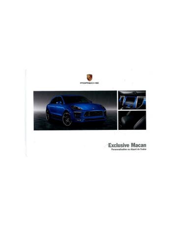 2014 PORSCHE MACAN EXCLUSIVE HARDCOVER BROCHURE FRANS, Boeken, Nieuw, Porsche, Author