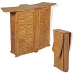 Bartafel inklapbaar 155x53x105 cm massief teakhout, Verzenden, Nieuw