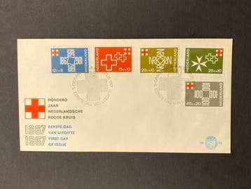 FDC 1967 Rode Kruis [N.V.P.H. nr. E86], Postzegels en Munten, Postzegels | Nederland, Ophalen of Verzenden, Gestempeld