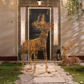 Staand rendier met kerstverlichting - voor buiten - 38 x 107, Diversen, Verzenden, Nieuw