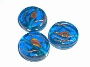 2 x Tsjechische kraal Table Cut schijf 18x6mm blauw trans..., Ophalen of Verzenden, Nieuw, Kraal