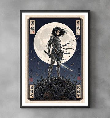 Sato Hageshi - Moon Warrior - Gunnm - Signed and Numeroted, Nieuw