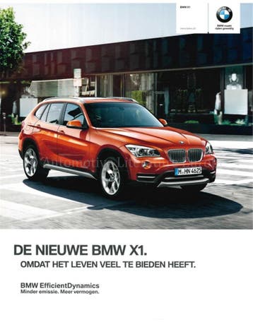 2012 BMW X1 BROCHURE NEDERLANDS, Nieuw, BMW, Author