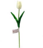 Tulpen Real Touch Wit Luxe Siliconen Latex per stuk 34 cm, Ophalen of Verzenden, Nieuw