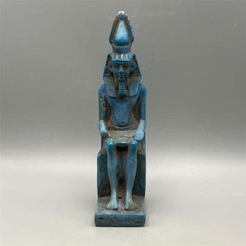 Replica van het oude Egyptische Zittend standbeeld van, Antiek en Kunst