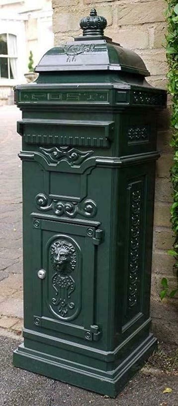 Brievenbus, Klassiek, Engelse, Kolombrievenbus, Vrijstaand, Tuin en Terras, Ophalen of Verzenden, Nieuw, Aluminium, Staande brievenbus