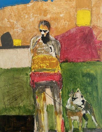 Oskar Derych - WALK THE DOG, Antiek en Kunst