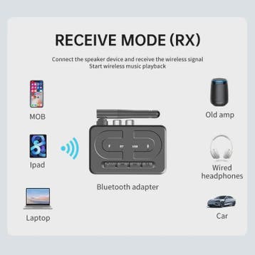Bluetooth 6.0 Audio Receiver: Draadloze Muziek & HD Calls vo, Verzenden, Nieuw