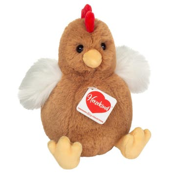 Hermann Teddy kip knuffel - pluche - bruin - 18 cm, Verzenden, Nieuw