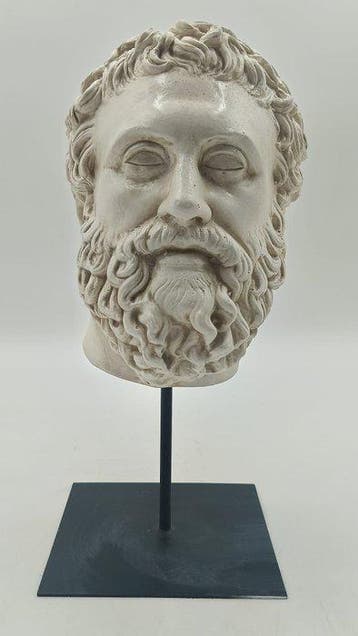 sculptuur, Testa di Marco Aurelio - 33 cm - marmerpoeder