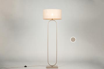 Rietveld Vloerlampen - Taupe, Beige, Zand - Stof, Metaal, Verzenden, Nieuw