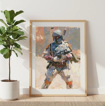 EGO - BOBA FETT - 1/5 SIGNÉE COA - 40x60 cm, Nieuw