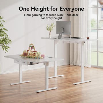 Zit sta bureau - Elektrisch - Verstelbaar - 119x80 cm - Wit, Verzenden, Zo goed als nieuw