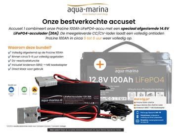 Accuset | ProLine 100Ah Smart LiFePO4-accu + 20A acculader, Watersport en Boten, Accessoires en Onderhoud, Ophalen of Verzenden