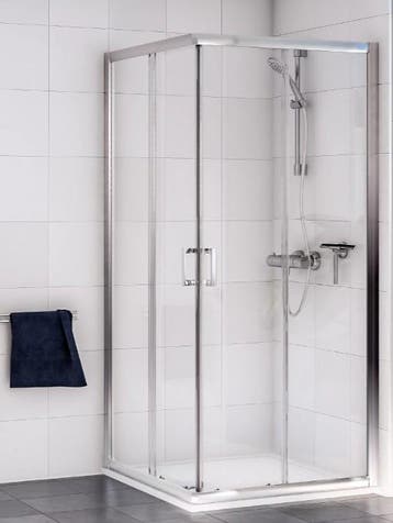 Aqualux Douchecabine – 80 x 80 x 185 cm – Chroom / Helder, Ophalen of Verzenden, Nieuw, Chroom, Bad