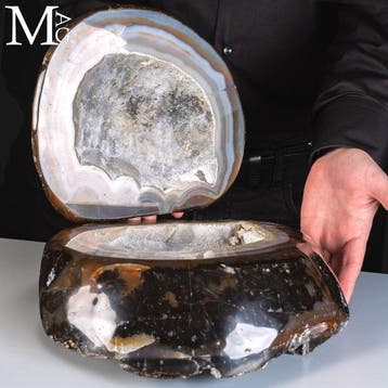 Exclusive Agate Geode met Drusy Kwarts  Jewelry Box