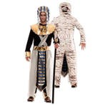 Double fun! Farao en mummie kostuum, Verzenden, Nieuw, Feestartikel